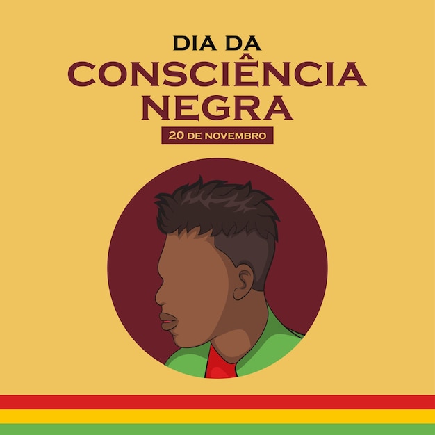 Vektor tag des schwarzen bewusstseins dia da consciencia negra