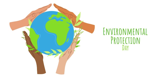 Vektor tag des umweltschutzes rettung des planeten erde