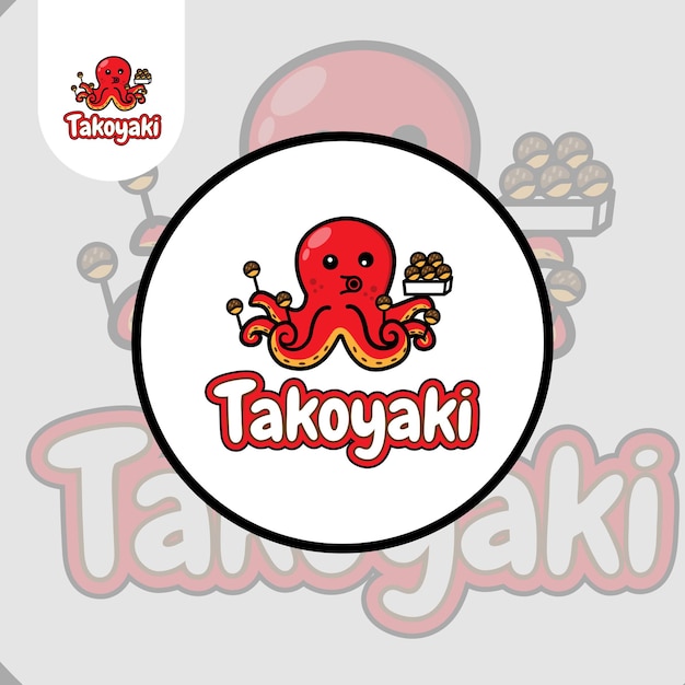 Vektor takoyaki essen logo