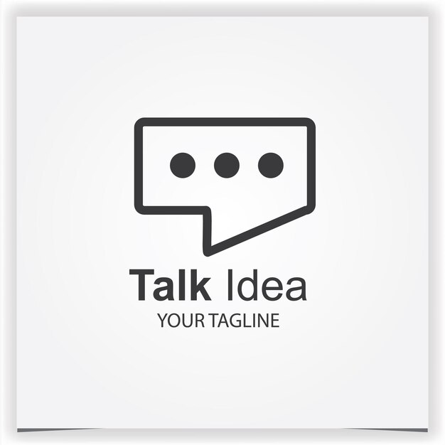 Talk- und Chat-Logo-Design, Premium-elegante Vorlage, Vektoreps 10