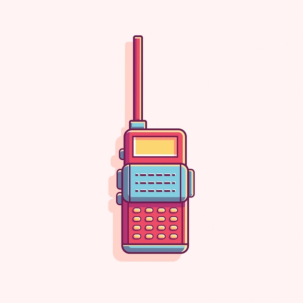 Talkie-walkie-flache vektor-illustration