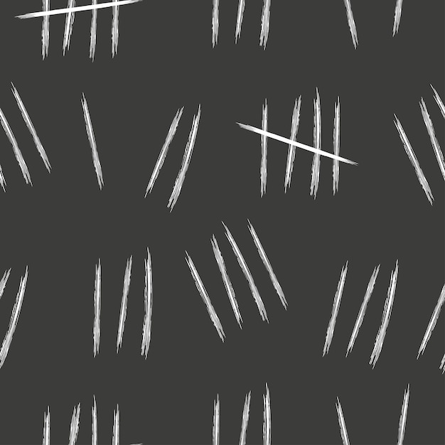 Tally marks wall sticks linien gegen nahtloses muster