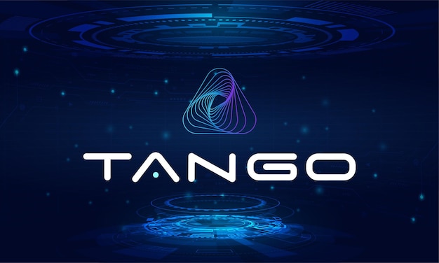 Tango-ketten-logo-symbol.nft-spielplattform.hologramm-hintergrund.weltkryptowährung.