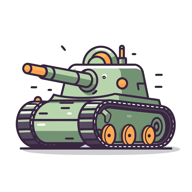 Tank-logo-design abstrakte zeichnung tank niedlicher tank isolierte vektorillustration