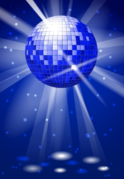 Vektor tanzvereinparty-vektorhintergrund mit discokugel
