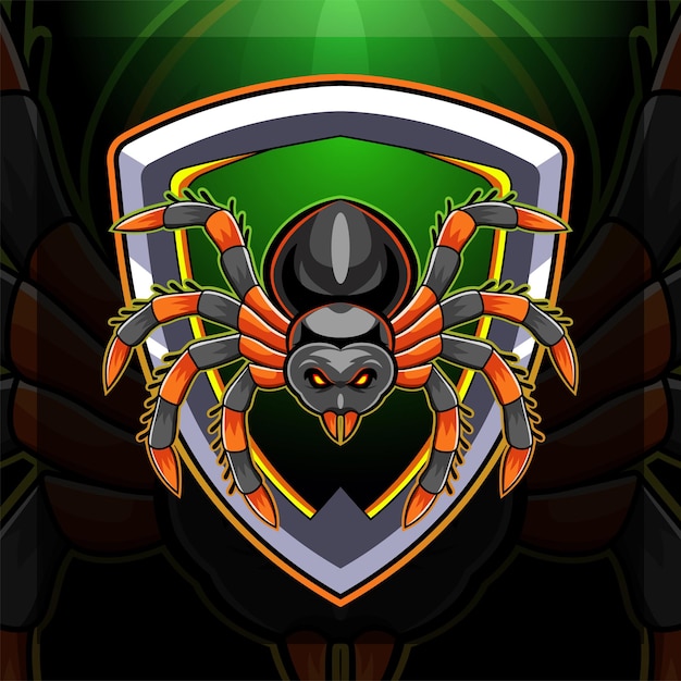 Vektor tarantula-esport-maskottchen-logo-design