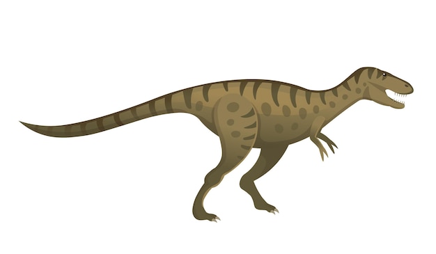 Vektor tarbosaurus war ein fleischfressender dinosaurier. vektor-cartoon-dinosaurier