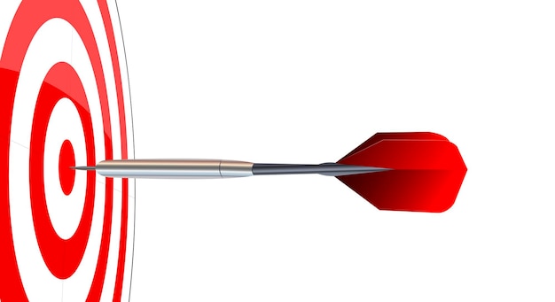 Target darts erfolg geschäftskonzept kreative idee auf einem weißen hintergrund kopieren raum vektor-illustration