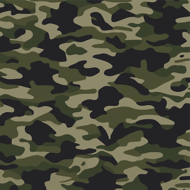 Tarnungsmuster, nahtloses Muster, Trend-Stil, Wiederholungsdruck, Vektorillustration, Khaki-Textur