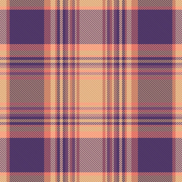 Tartan-plaidmuster mit textur und warmer farbe