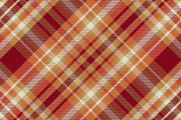 Tartan-plaidmuster mit textur und warmer farbe