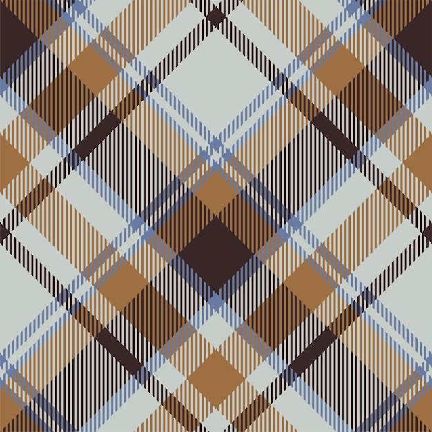 Tartan schottland nahtloser karierter mustervektor retro-hintergrundstoff vintage-check-farbquadrat geometrische textur