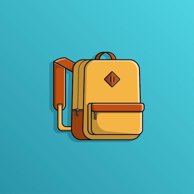 Taschenrucksack-vektorillustration