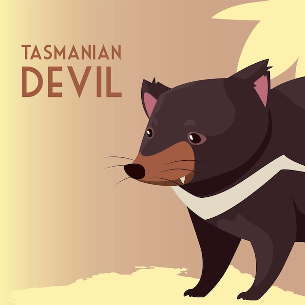 Tasmanian Devil australische Tier-Tierillustration