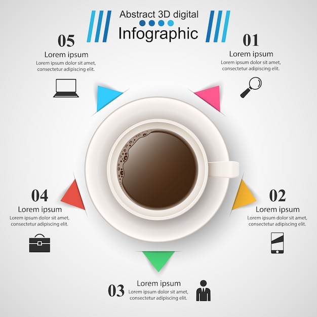 Tasse kaffeegeschäft infographic.