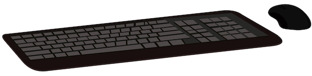Tastatur und Maus auf weißem Hintergrund