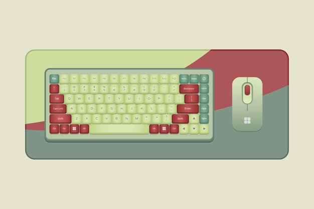 Vektor tastatur- und maus-desktop-set 6