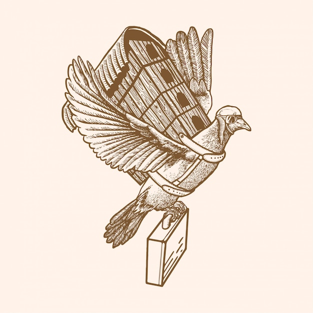Taubenreise-illustration