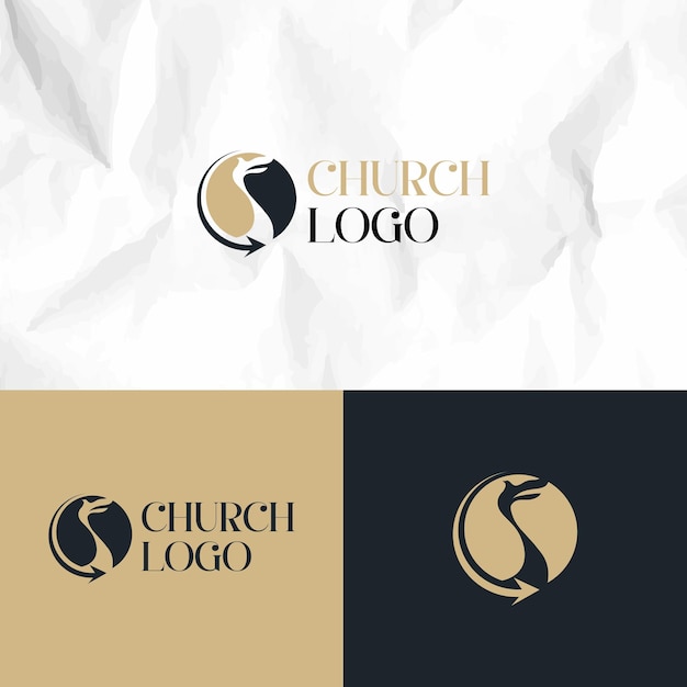 Taubenwelt pfeil logo kirche gold