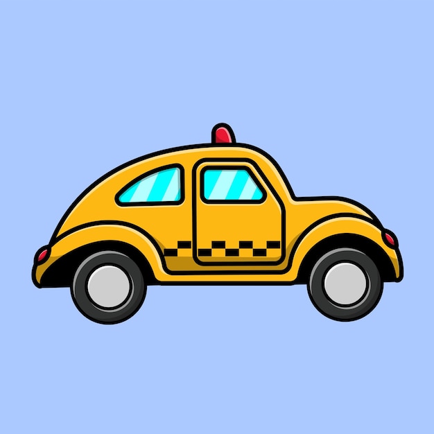 Taxi-karikatur-vektor-symbol-illustration