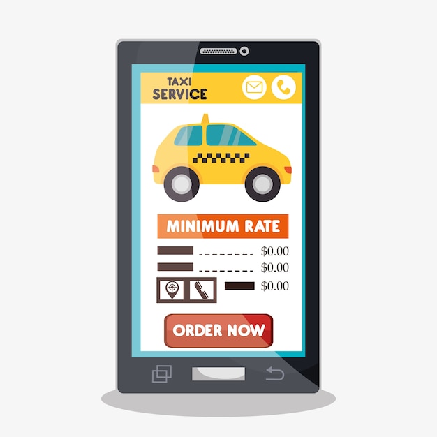 Taxi-transport-service-digital-icon-design