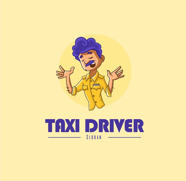 Vektor taxifahrer-vektor-logo-design-vorlage