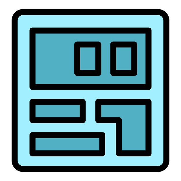 Taximeter-Fahrerhaus-Symbol Umriss des Taximeter-Fahrerhaus-Vektorsymbols für Webdesign isoliert auf weißem, flachem Hintergrund