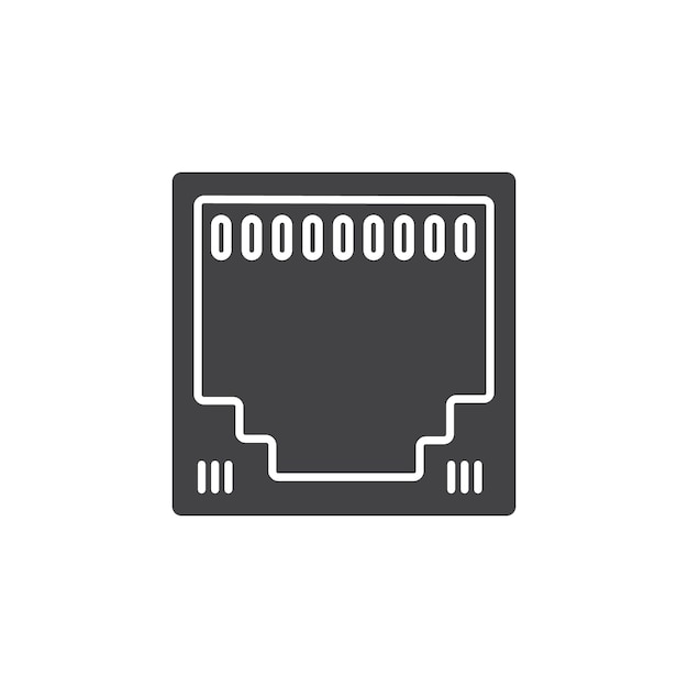 TCP-Symbol Einfaches flaches Symbol mit dünner Linie