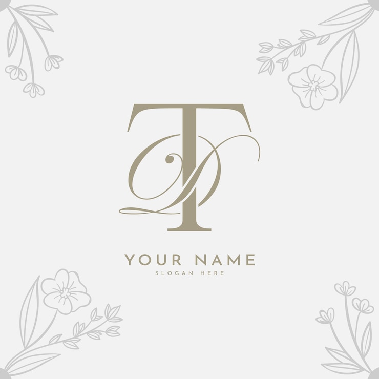 Vektor td dt anfangsbuchstaben handschriftliches monogramm-logo