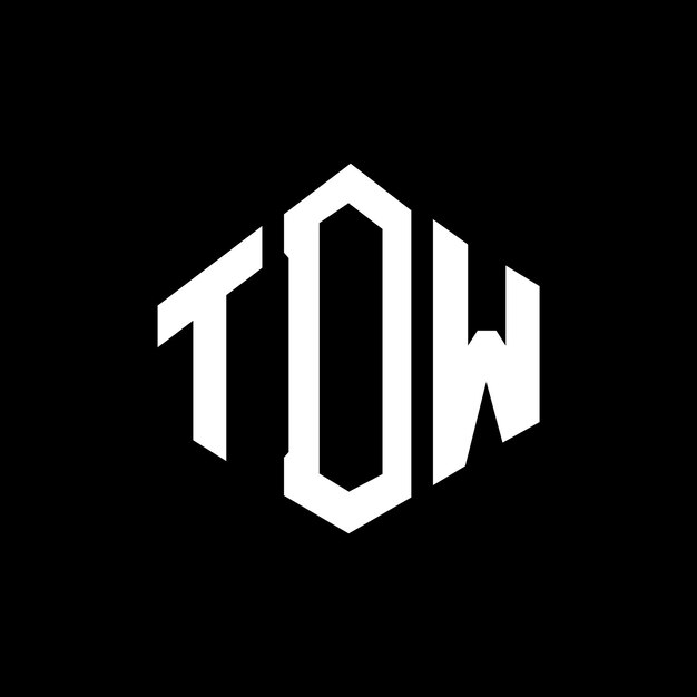TDW Buchstaben-Logo-Design mit Polygon-Form TDW Polygon- und Würfelform Logo-Design TDW Sechseck-Vektor-Logos-Schablone weiße und schwarze Farben TDW Monogram Geschäfts- und Immobilien-Logo