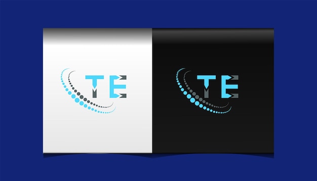 Te anfängliche moderne logo-design-vektorsymbolvorlage