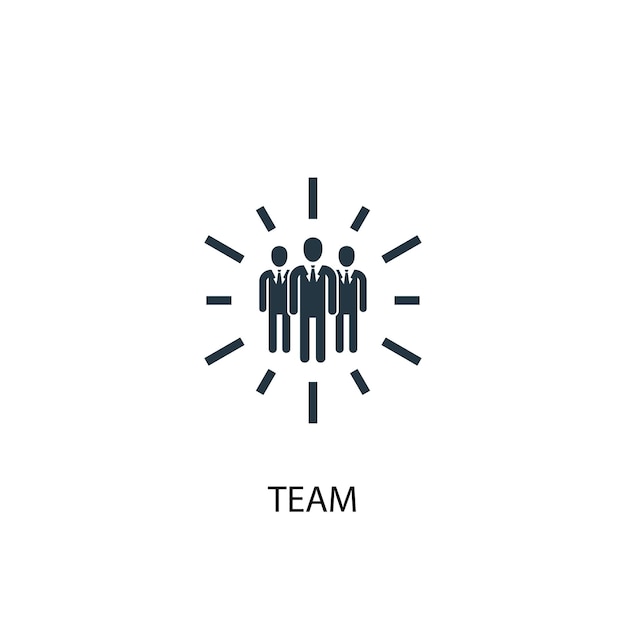 Vektor team-symbol. einfache elementabbildung. teamkonzept symboldesign. kann für web und mobile verwendet werden.