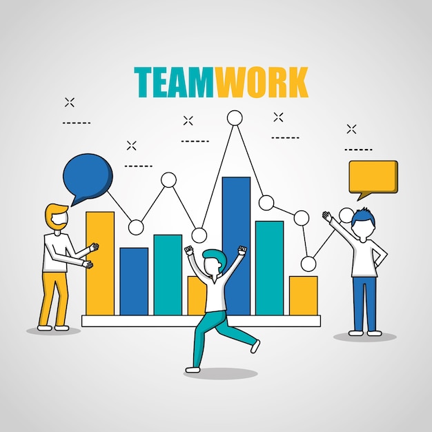 Teamarbeit Statistiken Fortschritt
