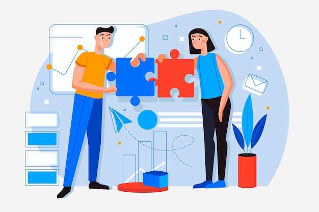 Teamarbeit-Vektorillustration