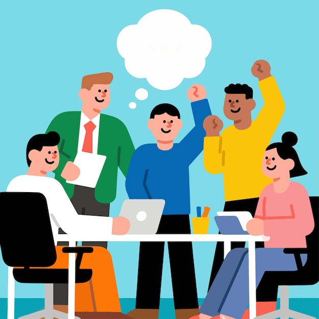 Teamarbeitsprozess Kreatives Coworking-Büro für Jugendgruppen