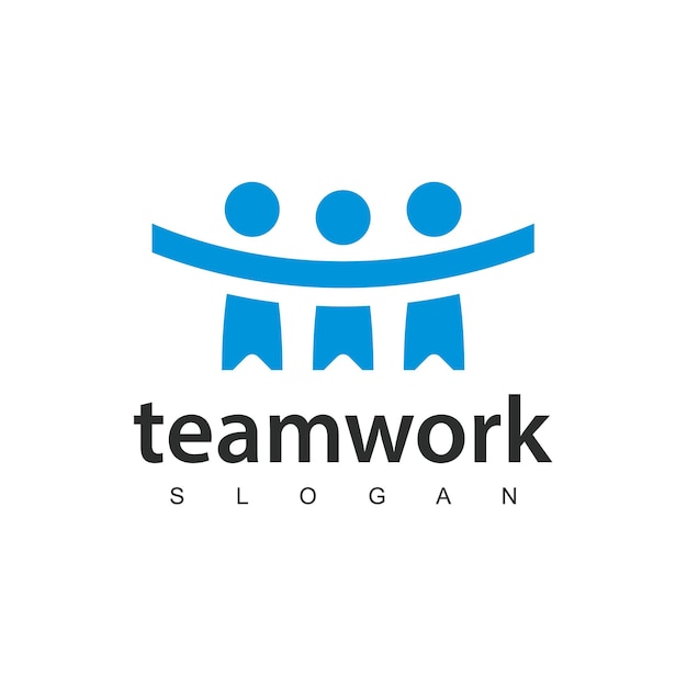 Teamwork, freundschaft, menschen, konnektivität, logo-design