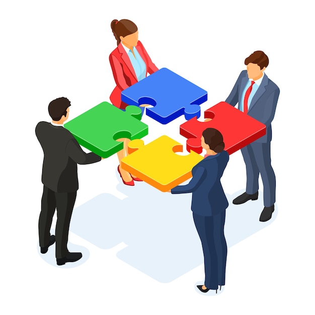 Teamwork Geschäftsleute und Frauen