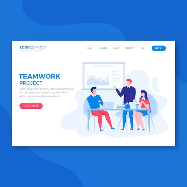 Teamwork landing page