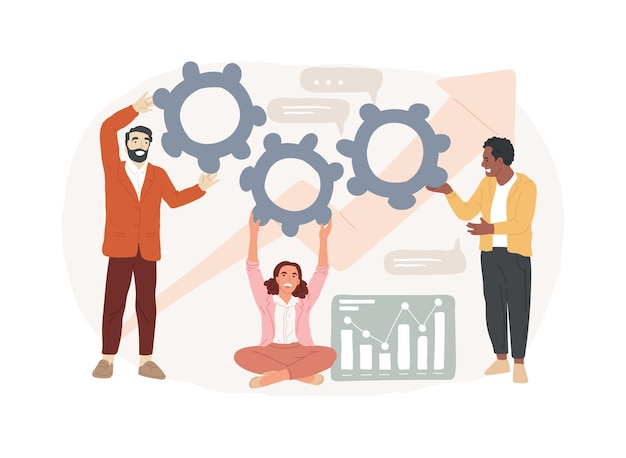 Teamwork-Power-Isolierte Konzeptvektor-Illustration