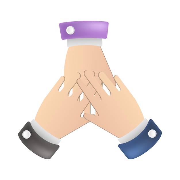 Teamwork-Symbol 3D-Illustration aus der Startup-Sammlung Kreatives Teamwork-3D-Symbol für Webdesign-Vorlagen, Infografiken und mehr