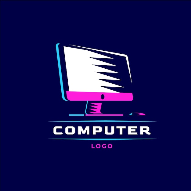 Vektor tech-computer-logo-vorlage