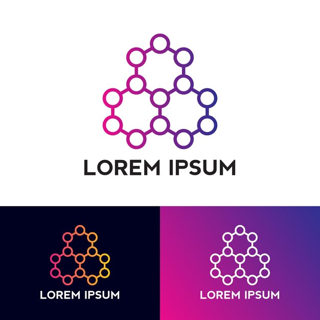 Vektor tech logo design vorlage hexagon form moderne grafikvorlage premium-vektor