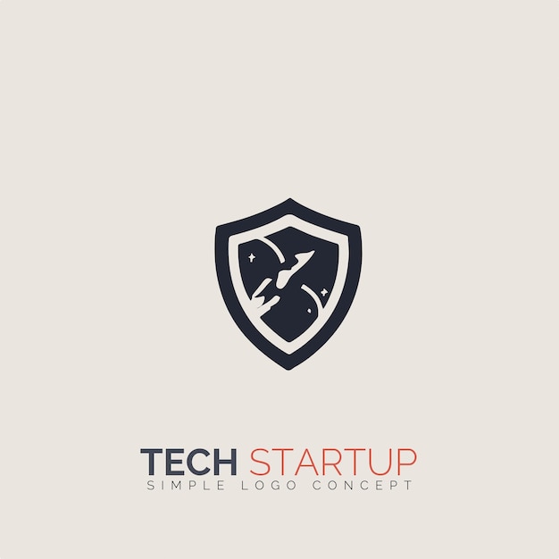 Tech-Startup-Logo-Konzept für Unternehmen und Branding