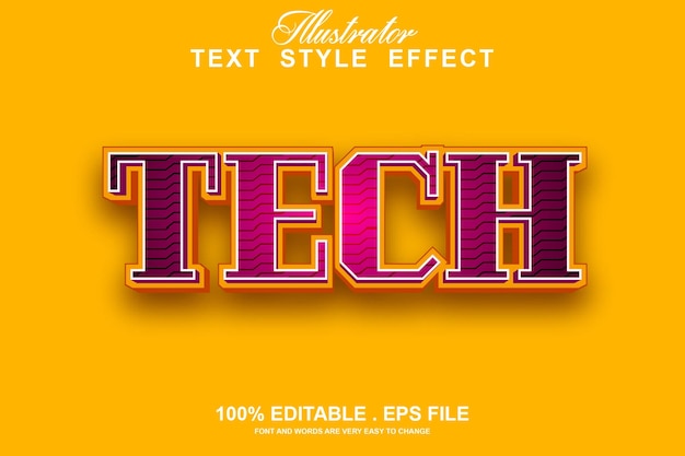 Vektor tech-texteffekt editierbar