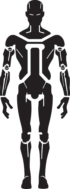 Vektor techdroid humanoid roboter emblem cyberbot vektor android-logo