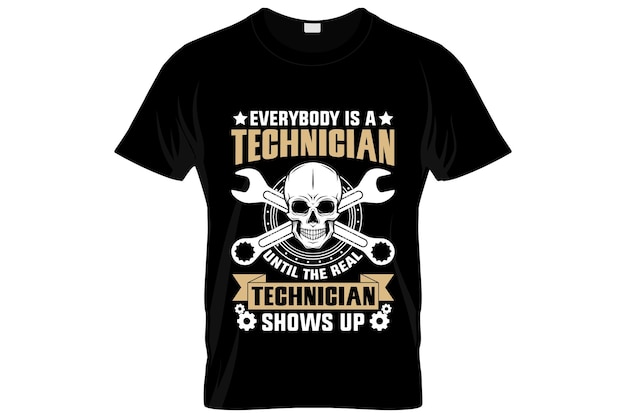 Techniker-t-shirt-design oder techniker-poster-design oder techniker-shirt-design, zitate sagen