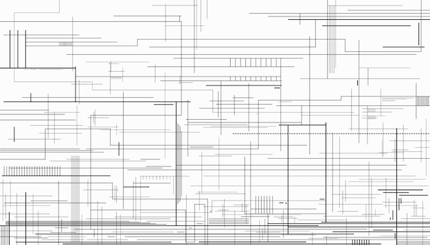 Vektor technischer hintergrund schwarz-weiß auf hellem hintergrund mit