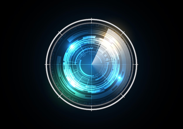 Technologie abstrakte zukünftige Radar-Sicherheitskreis-Hintergrund-Vektor-Illustration