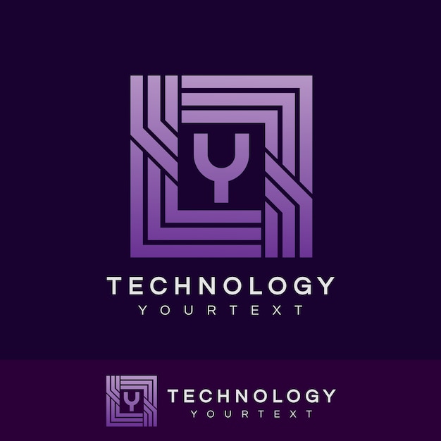 Vektor technologie anfangsbuchstabe a logo design