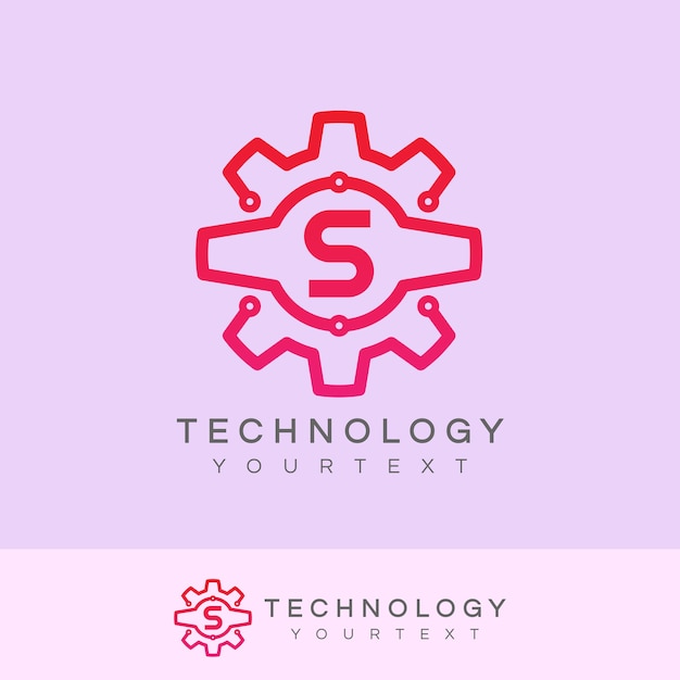 Technologie anfangsbuchstabe s logo design